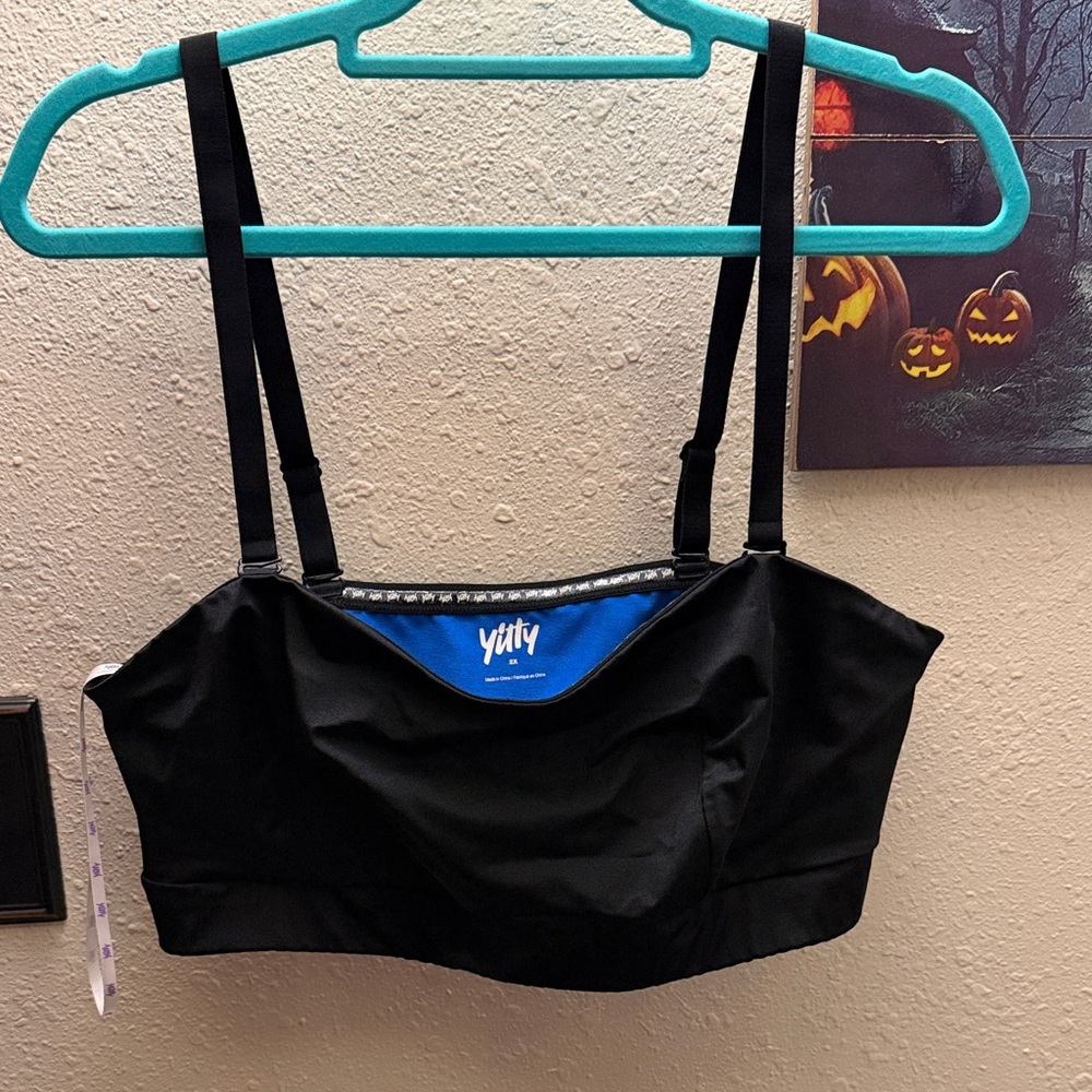 YITTY Black Bralette with Blue Accent